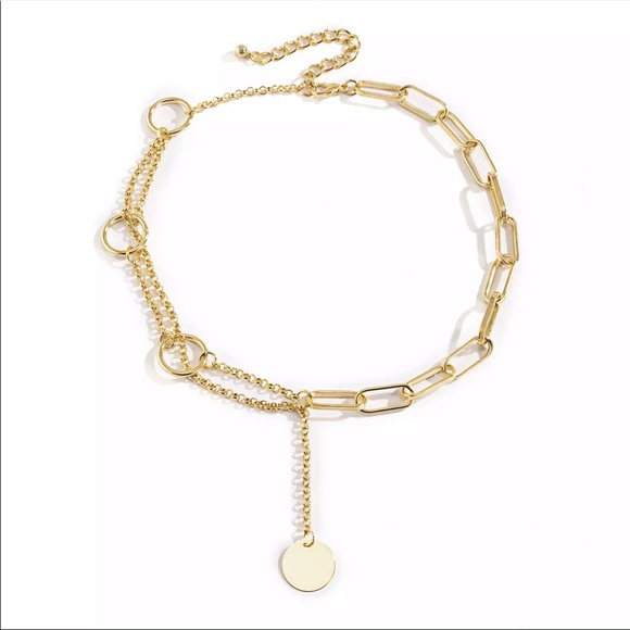 NEW 18K GOLD COIN LONG TASSEL CHAIN NECKLACE - Picture 4 of 5